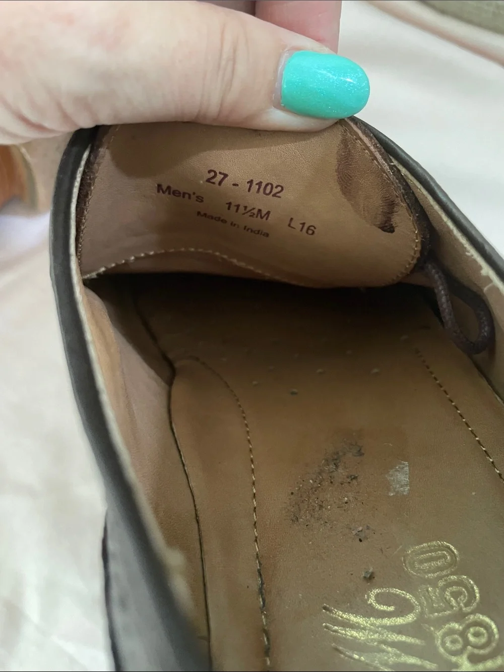 Johnson and Murphy Classic Two-Tone Wingtip Oxfords in Browns Sz 11.5M